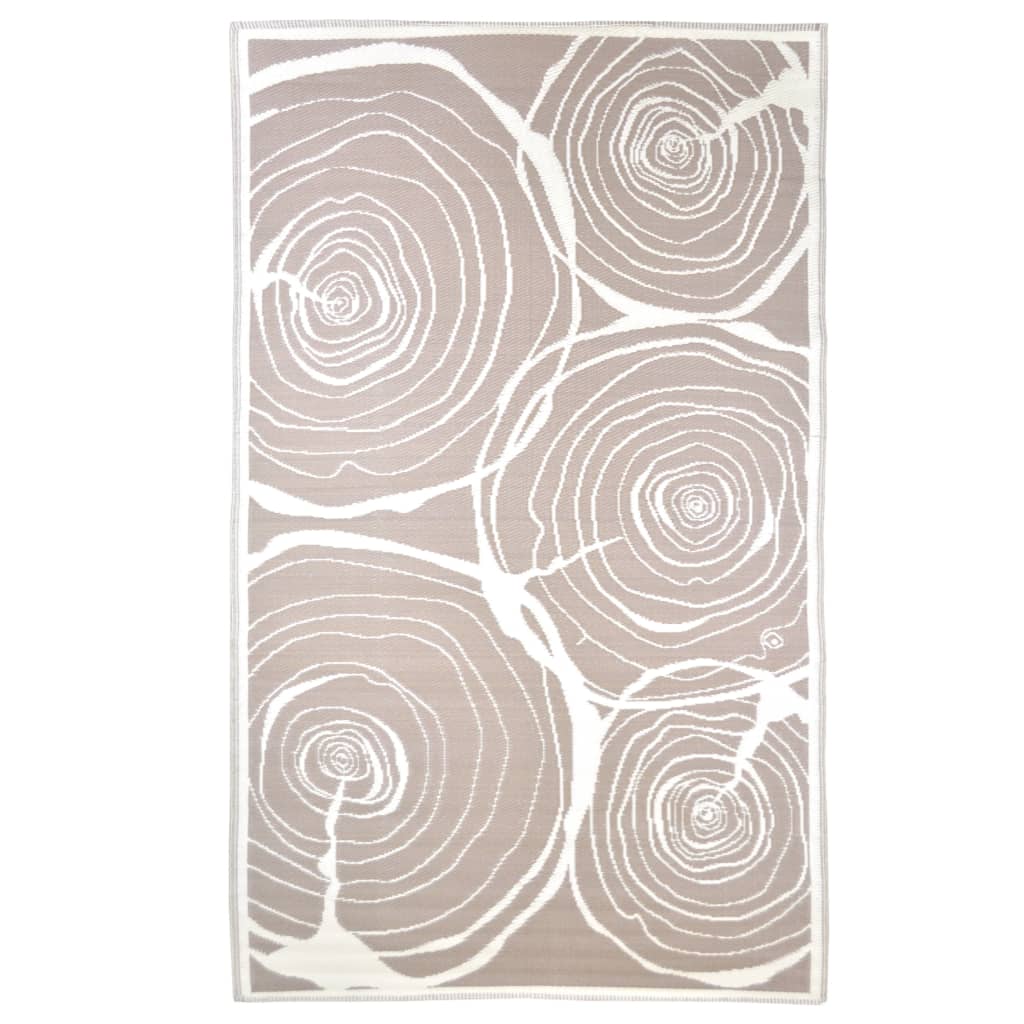Esschert Design Venkovní koberec 240 x 150 cm letokruhy