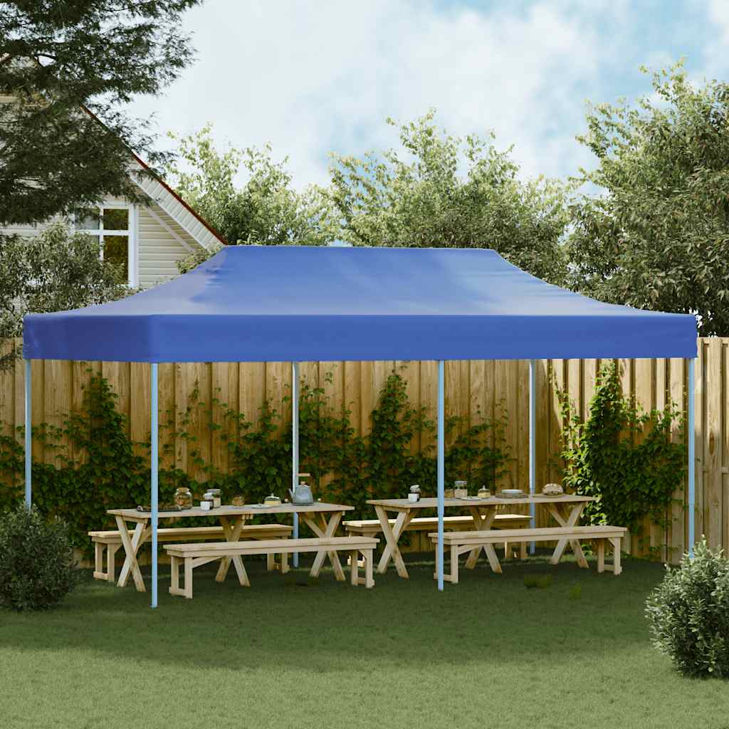 Rozkládací stan nůžkový 3 x 6 m modrý