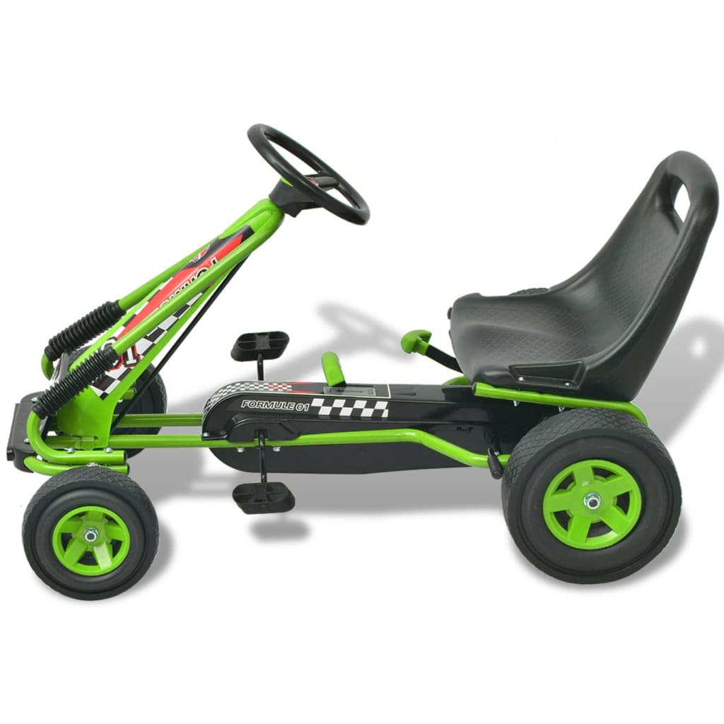 Šlapací motokára s nastavitelným sedátkem zelená