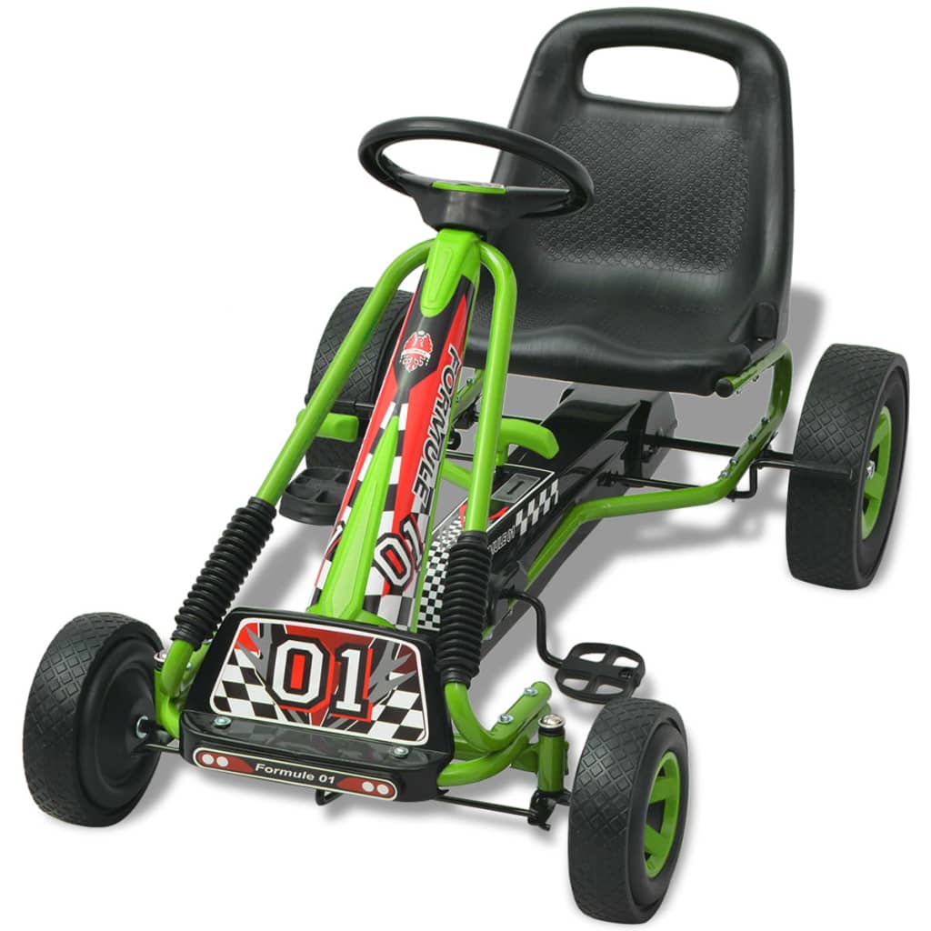 Šlapací motokára s nastavitelným sedátkem zelená