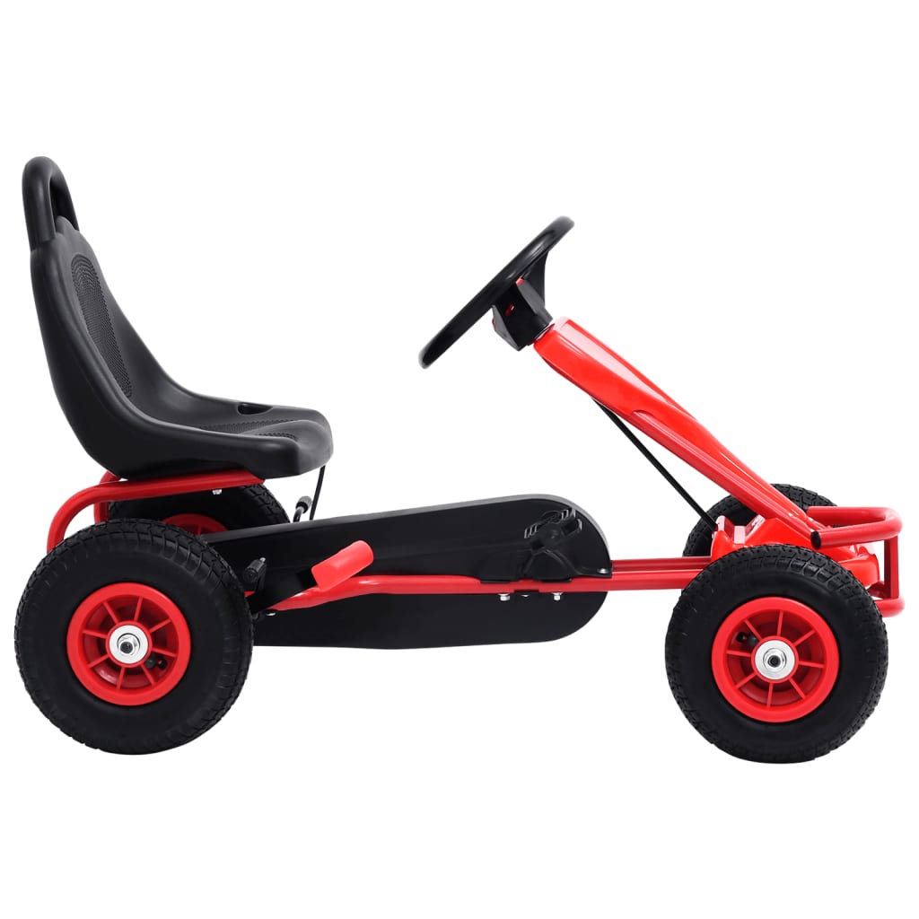 Šlapací motokára s pneumatikami červená