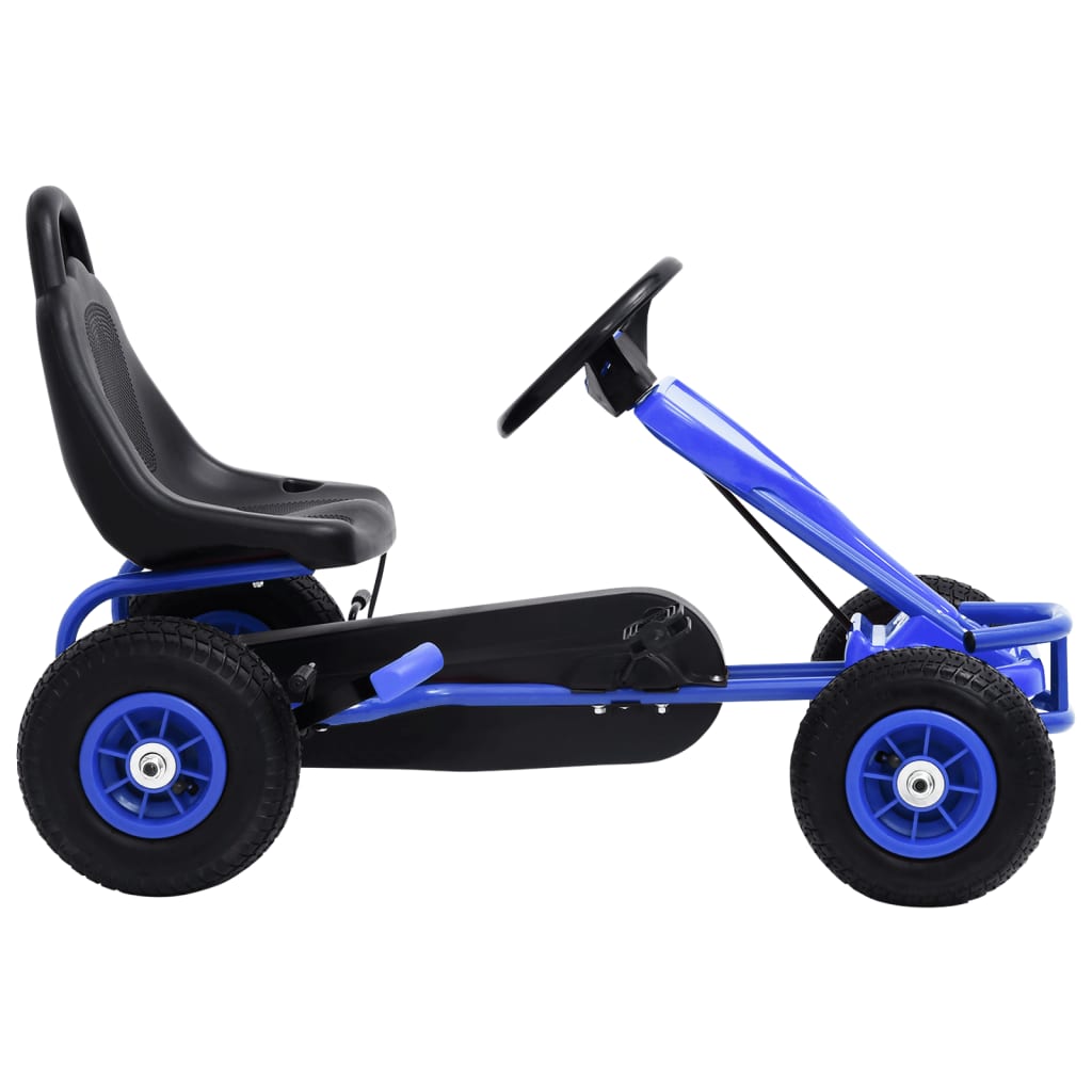 Šlapací motokára s pneumatikami modrá