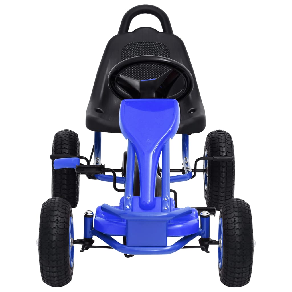 Šlapací motokára s pneumatikami modrá