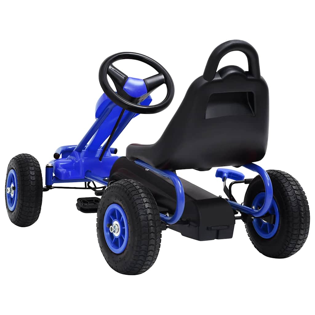 Šlapací motokára s pneumatikami modrá