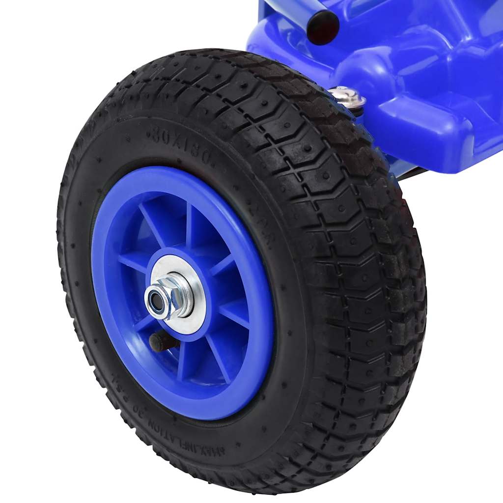 Šlapací motokára s pneumatikami modrá