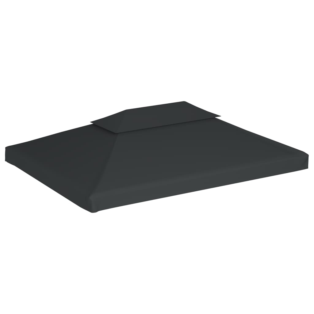 Náhradní dvojitá střecha na altán 310 g/m² 4 x 3 m antracitová