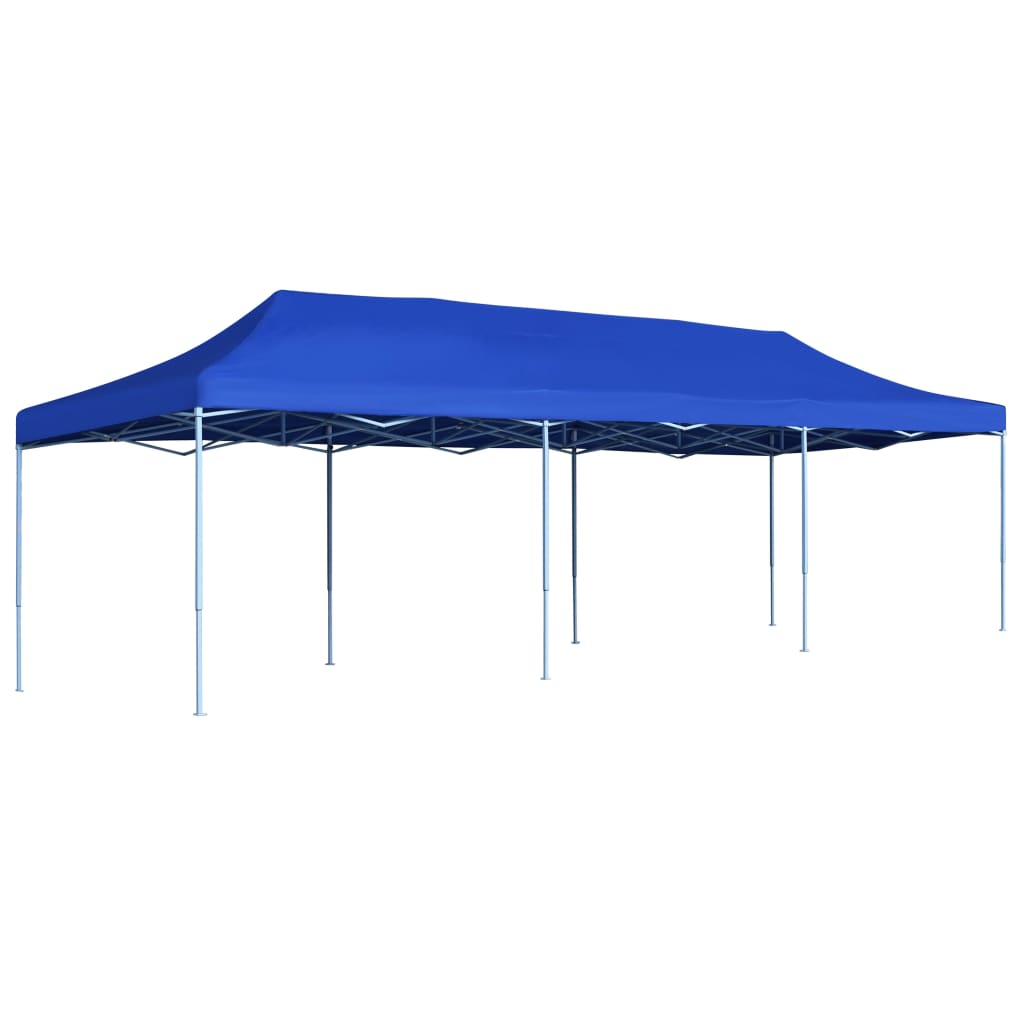 Skládací nůžkový party stan 3 x 9 m modrý