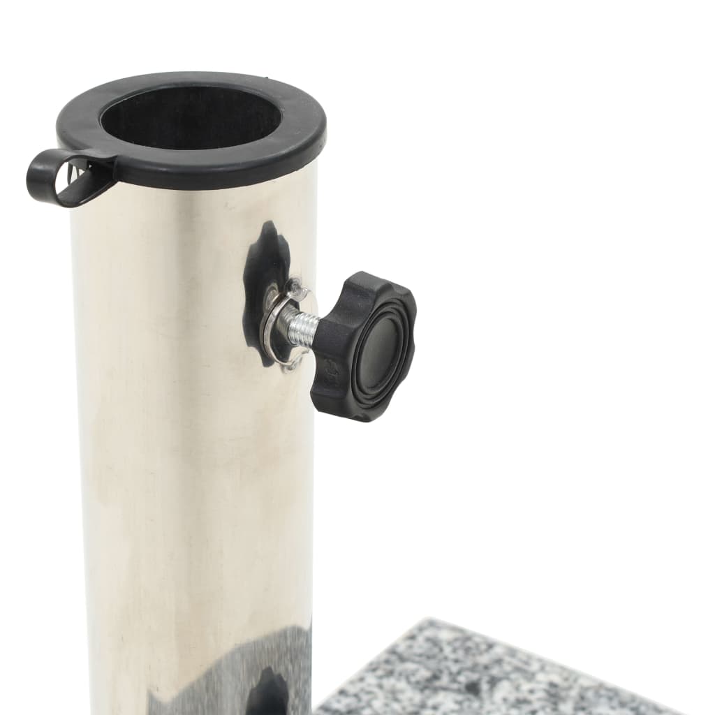Stojan na slunečník žulový 10 kg půlkruh šedý
