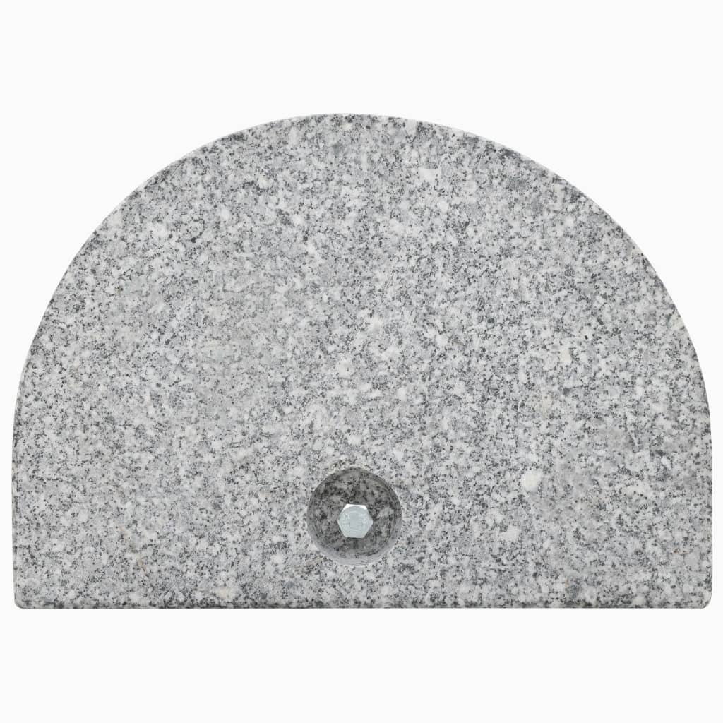 Stojan na slunečník žulový 10 kg půlkruh šedý