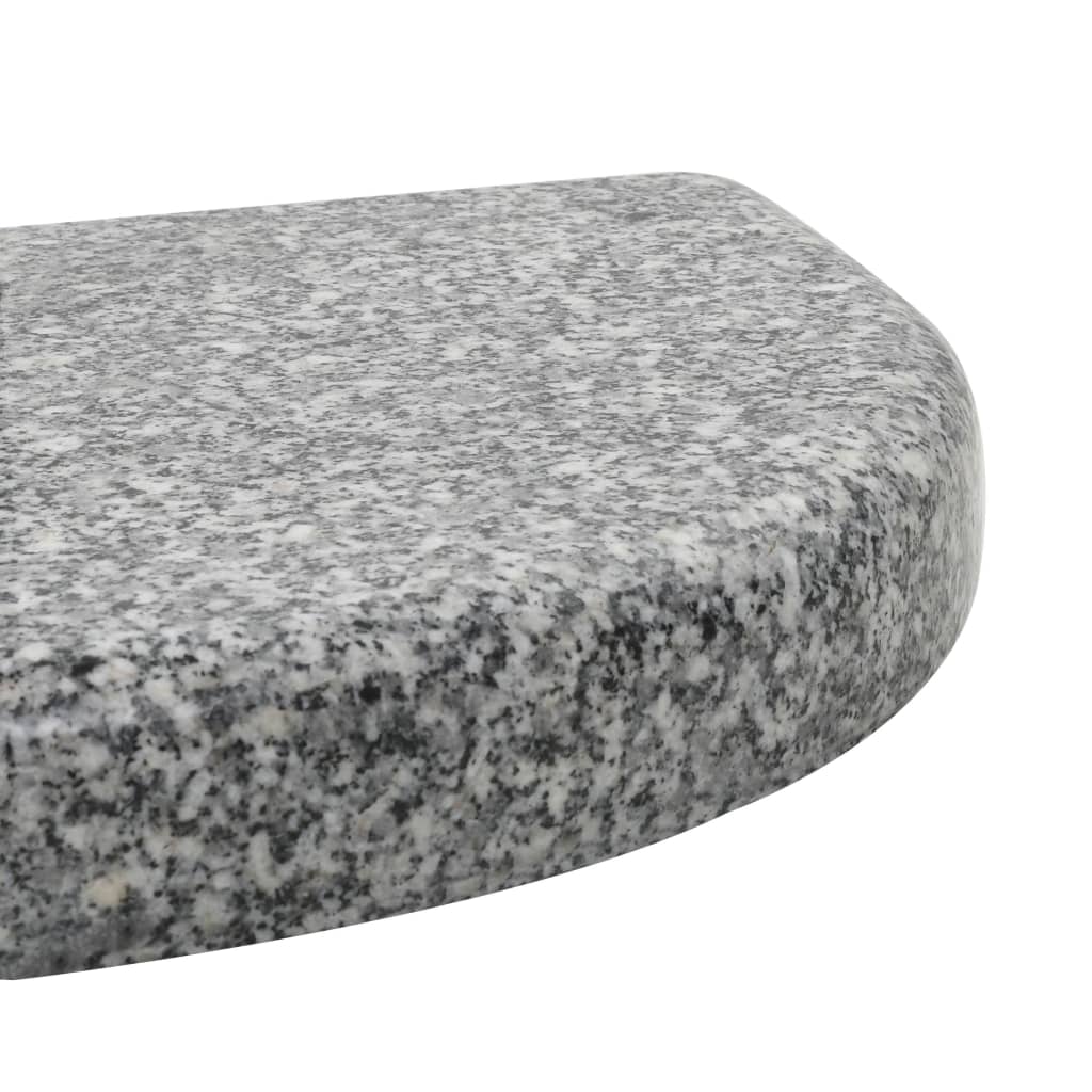 Stojan na slunečník žulový 10 kg půlkruh šedý