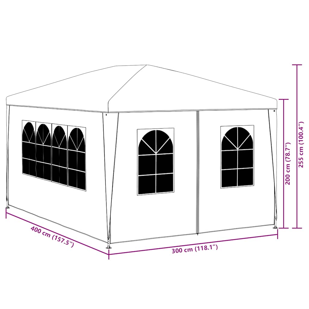 Party stan 3 x 4 m bílý