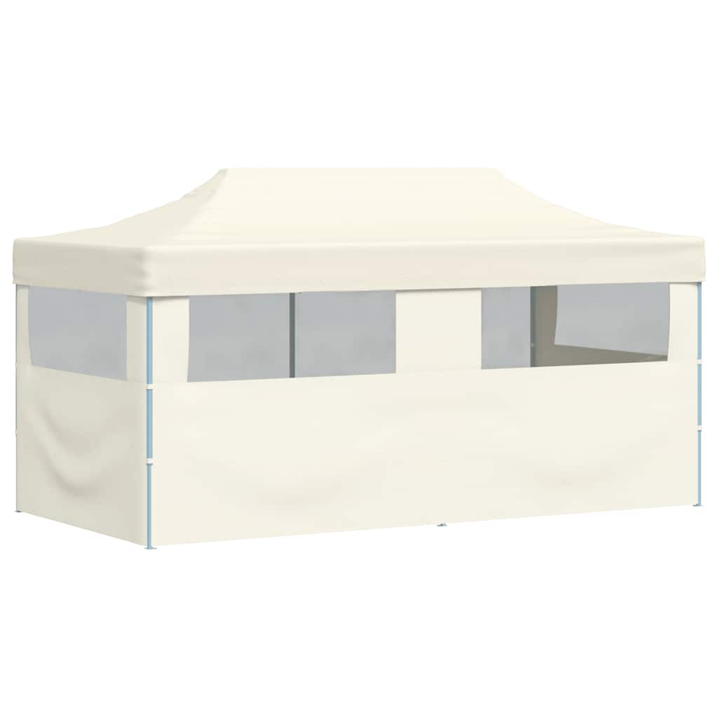 Krémový skládací nůžkový party stan 3 x 6 m