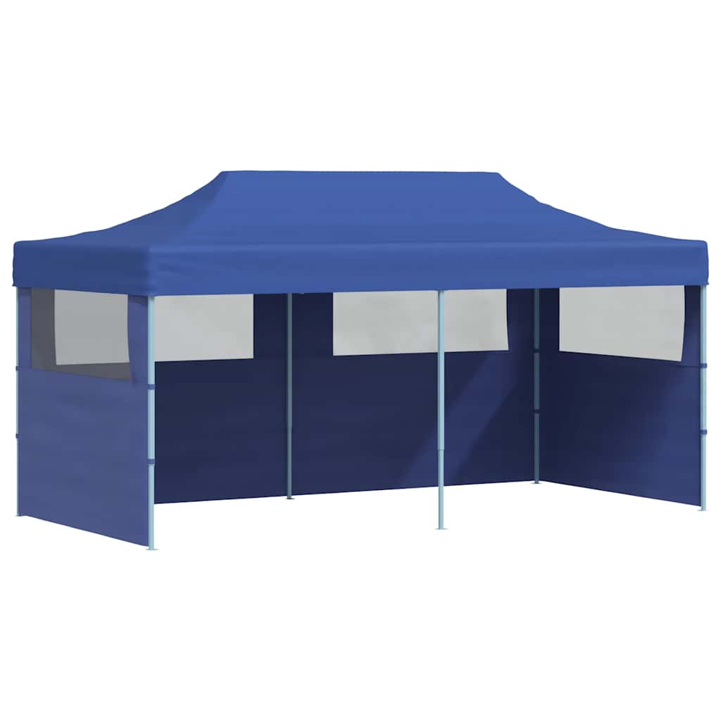 Modrý skládací nůžkový party stan 3 x 6 m