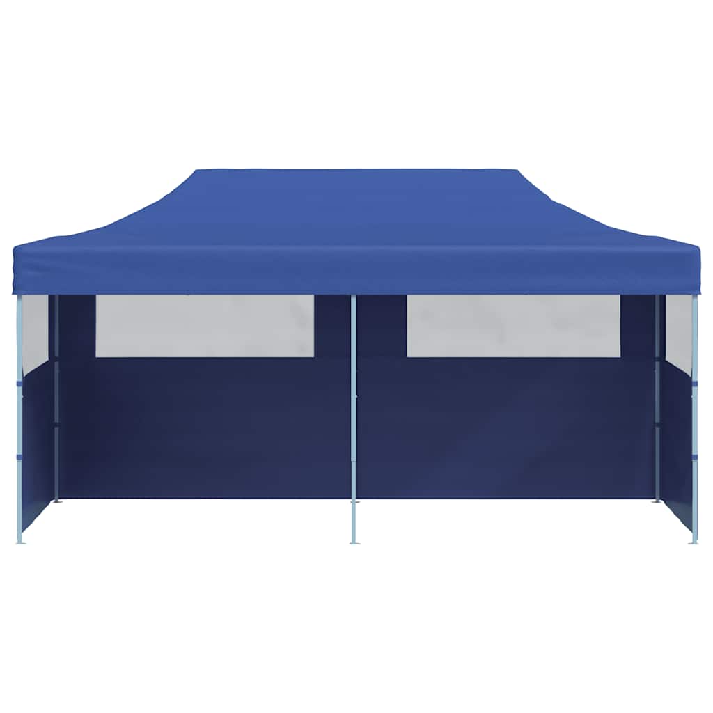 Modrý skládací nůžkový party stan 3 x 6 m
