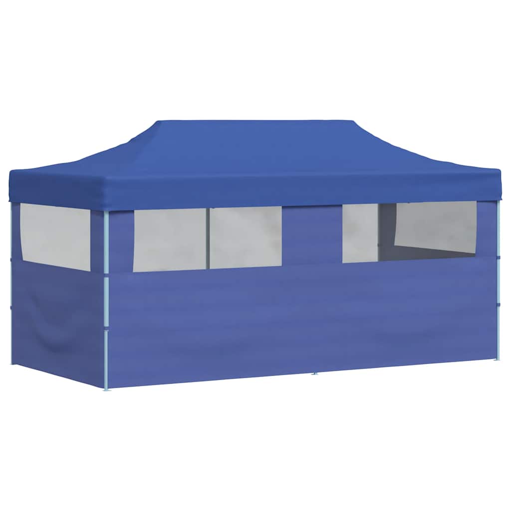 Modrý skládací nůžkový party stan 3 x 6 m