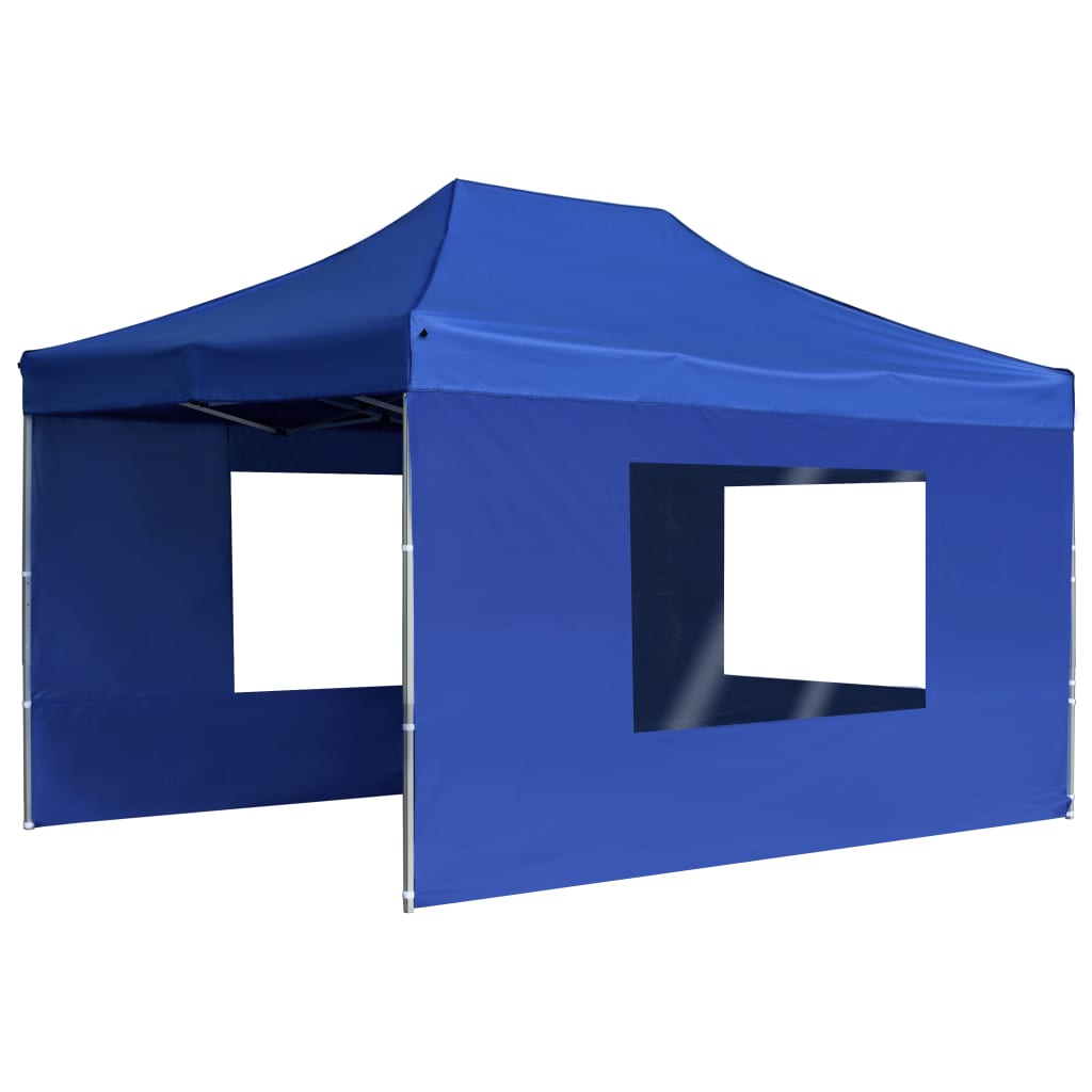 Profesionální skládací party stan + stěny hliník 4,5x3 m modrý