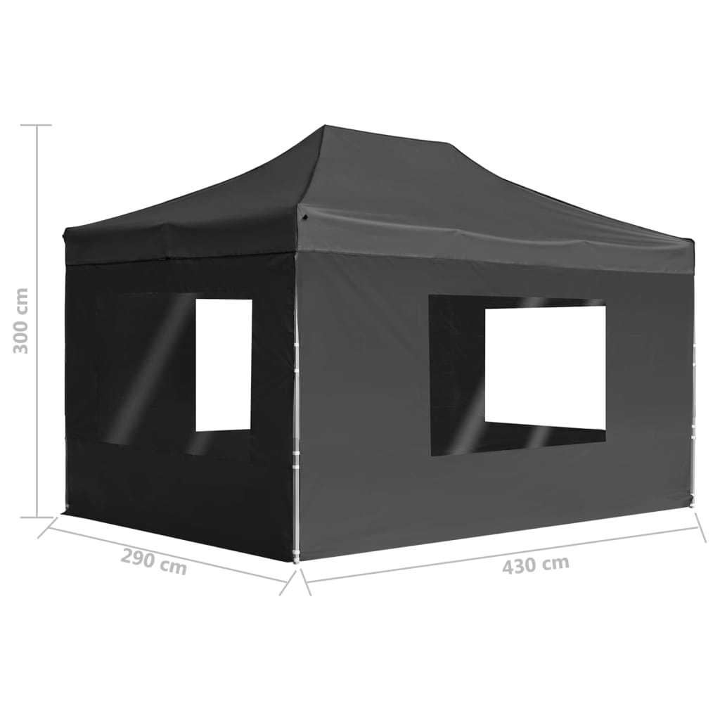 Profesionální skládací party stan+stěny hliník 4,5x3 m antracit
