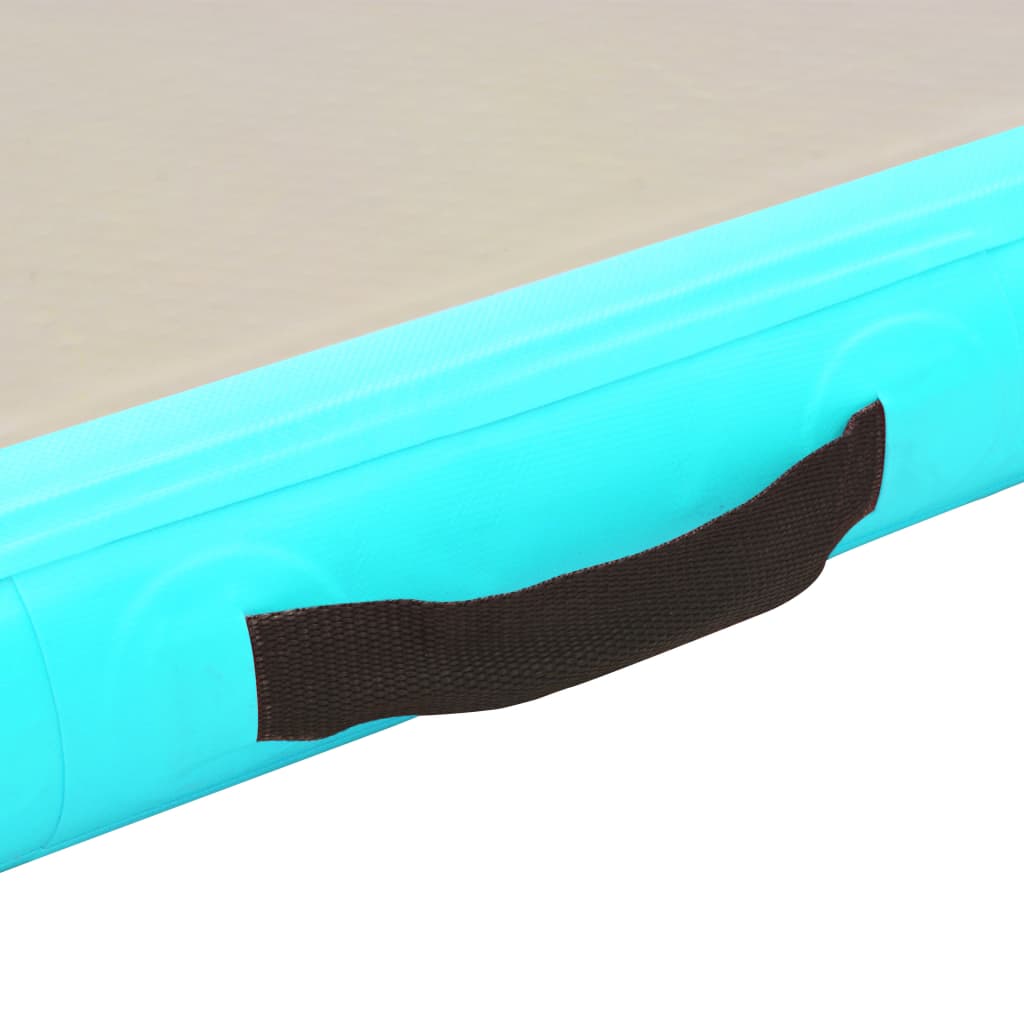 Nafukovací cvičební podložka s pumpou 700x100x10 cm PVC zelená