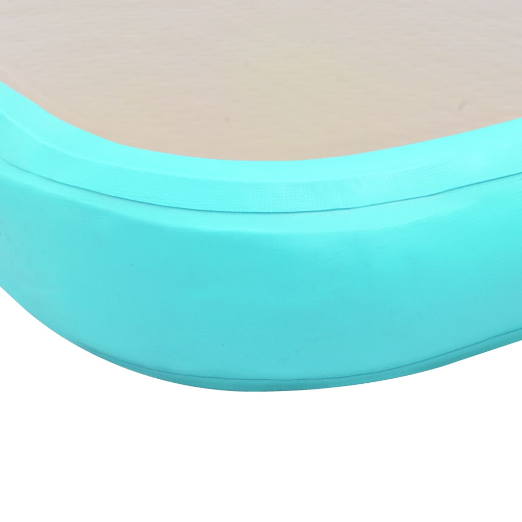 Nafukovací cvičební podložka s pumpou 700x100x10 cm PVC zelená