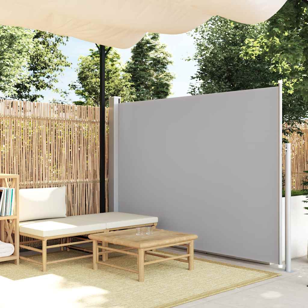 Zatahovací boční markýza/zástěna na terasu 170 x 300 cm šedá