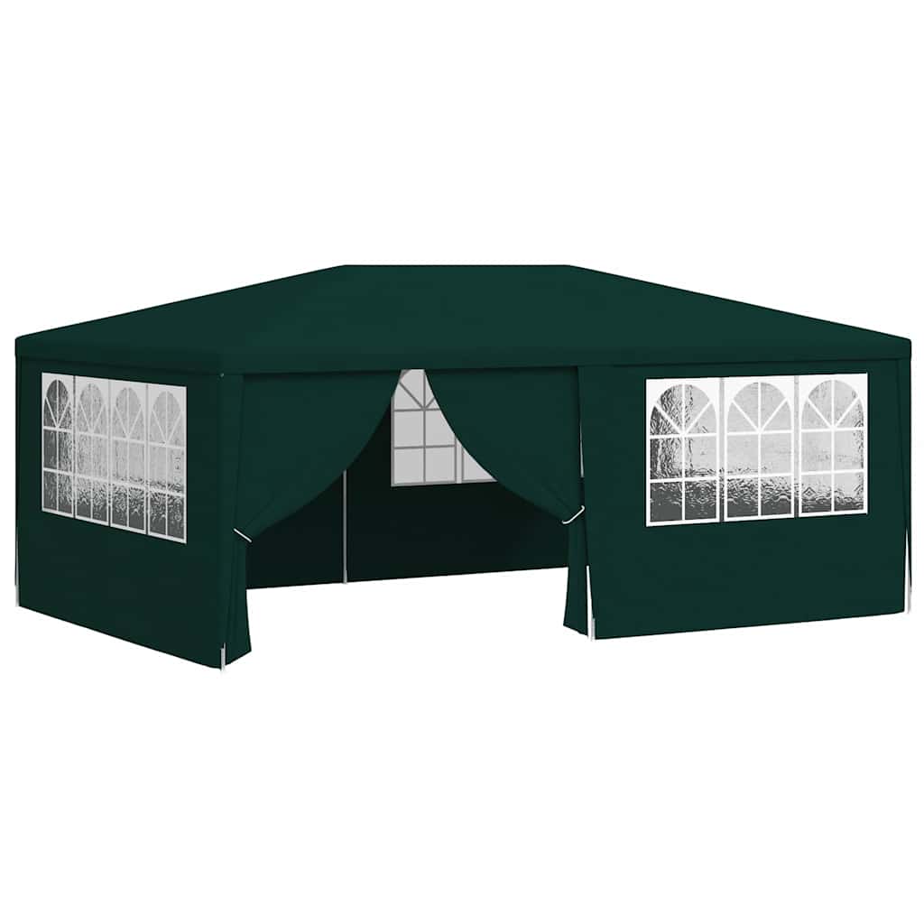 Profesionální party stan s bočnicemi 4 x 6 m zelený 90 g/m²