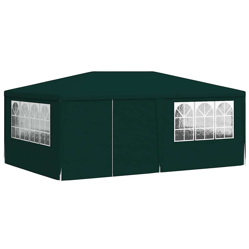 Profesionální party stan s bočnicemi 4 x 6 m zelený 90 g/m²