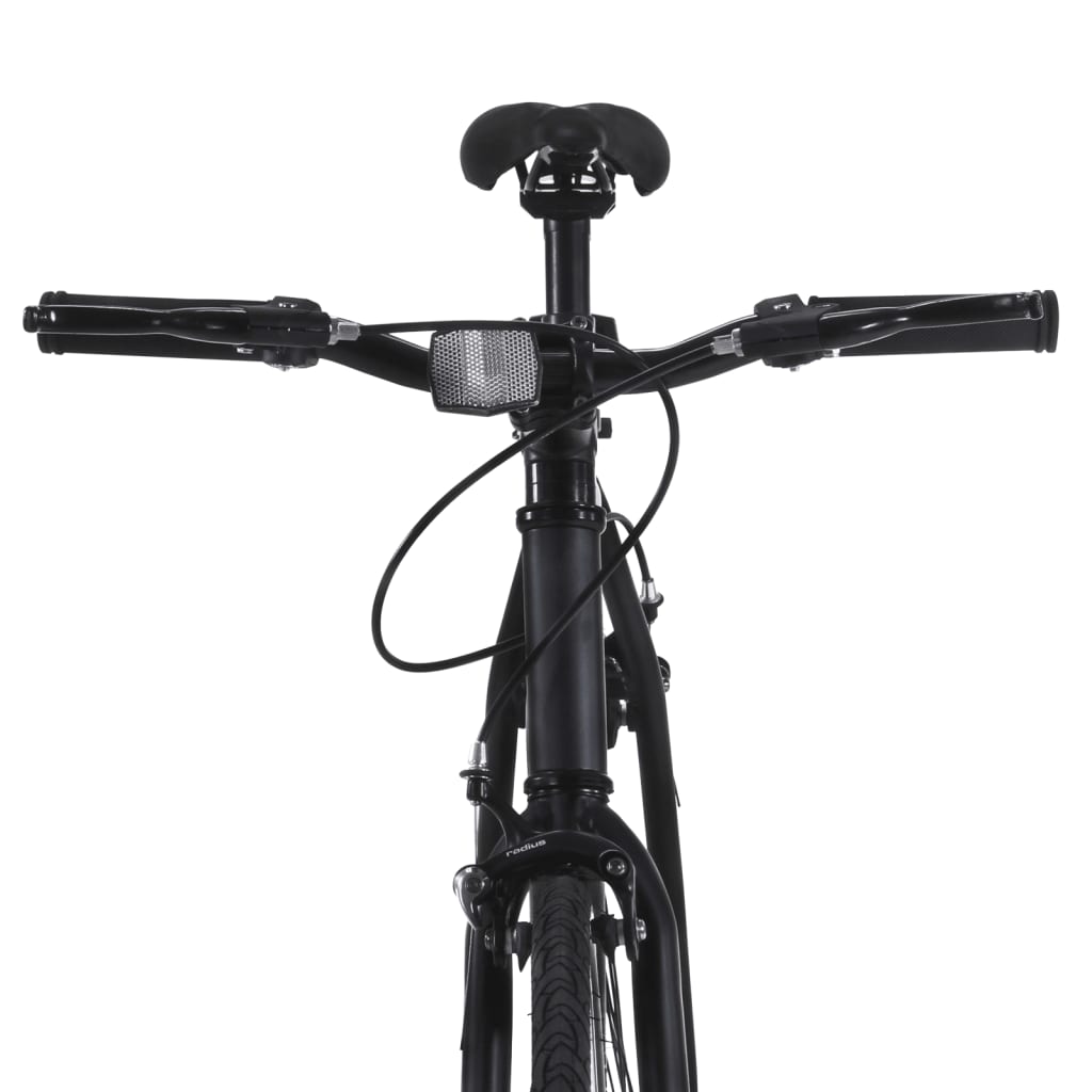 Kolo s pevným převodem černé a oranžové 700c 51 cm
