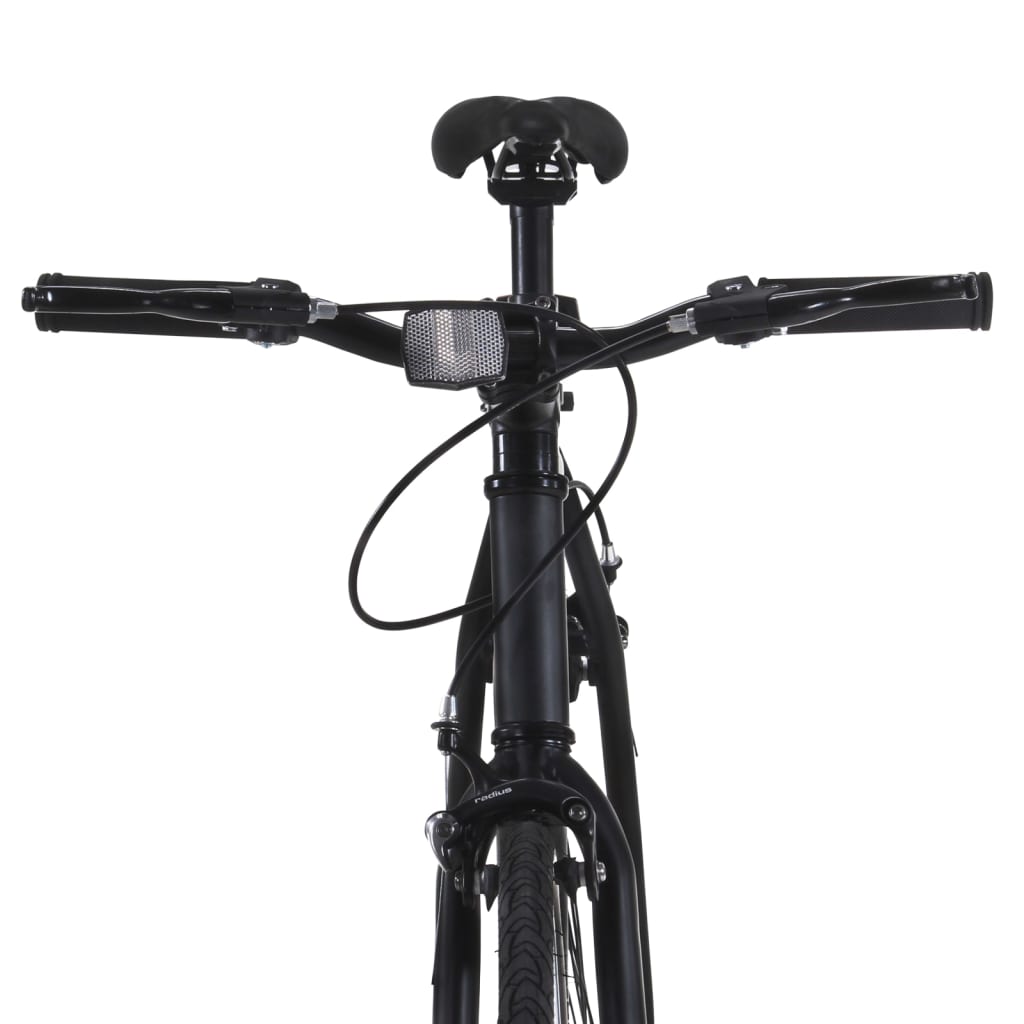 Kolo s pevným převodem černé a oranžové 700c 59 cm