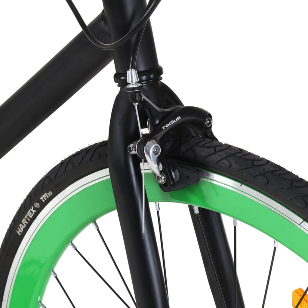 Kolo s pevným převodem černé a zelené 700c 51 cm