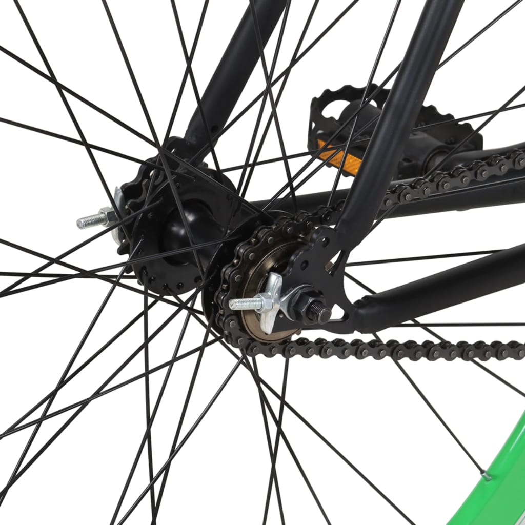 Kolo s pevným převodem černé a zelené 700c 51 cm