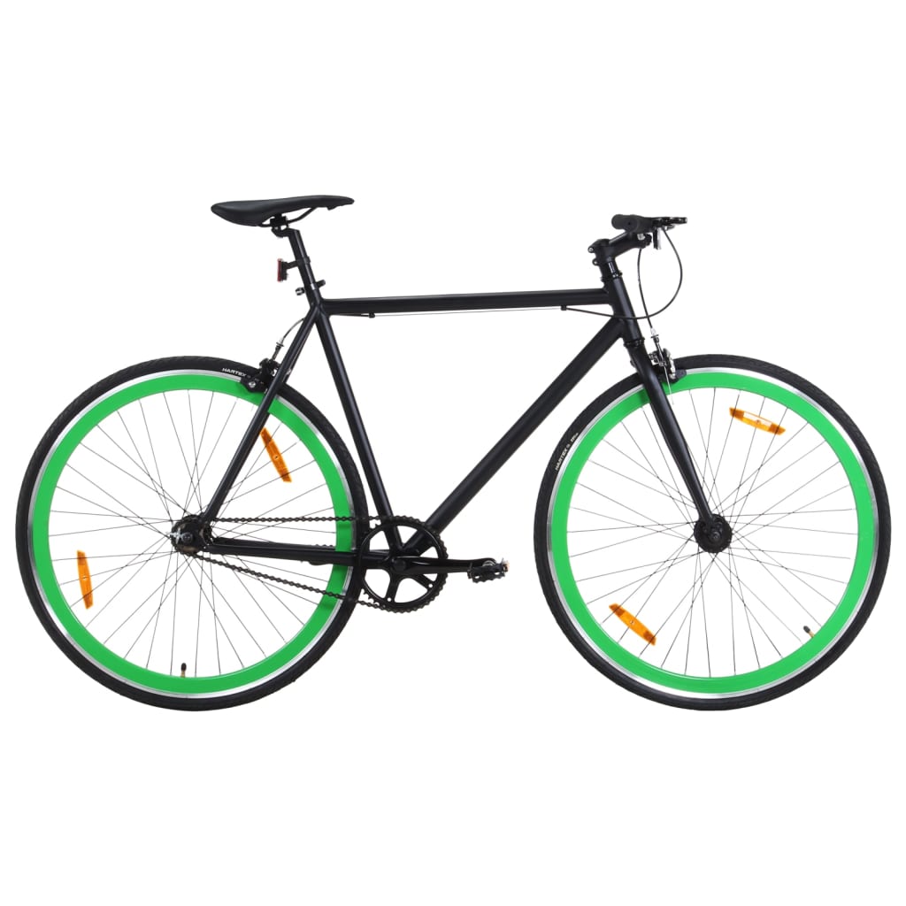 Kolo s pevným převodem černé a zelené 700c 59 cm