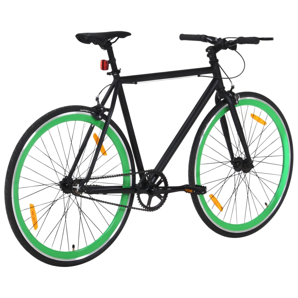 Kolo s pevným převodem černé a zelené 700c 59 cm