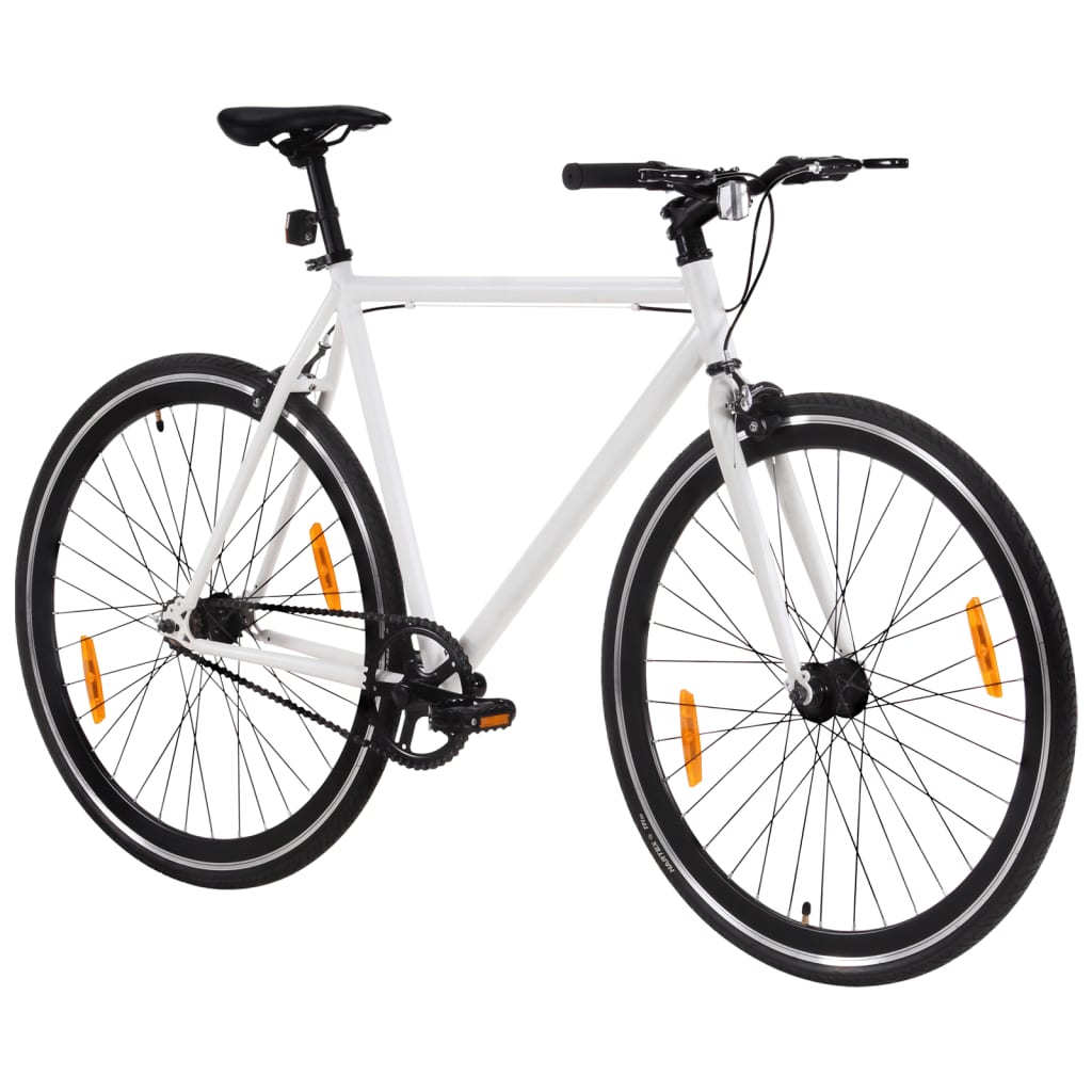 Kolo s pevným převodem bílé a černé 700c 59 cm