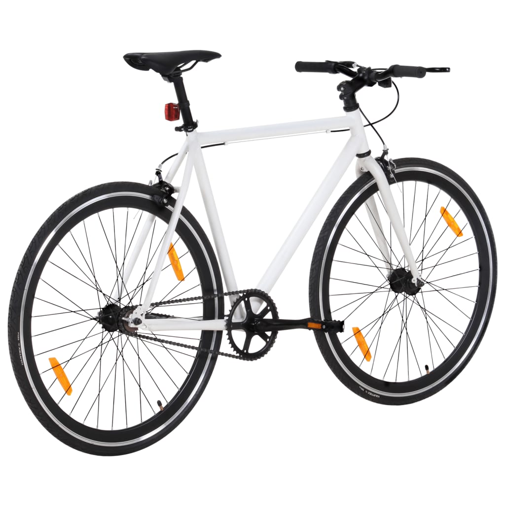 Kolo s pevným převodem bílé a černé 700c 59 cm