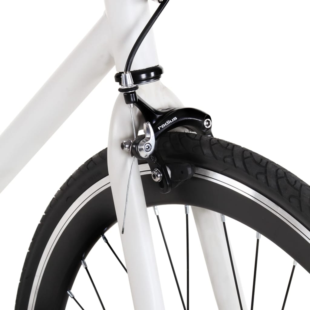 Kolo s pevným převodem bílé a černé 700c 59 cm