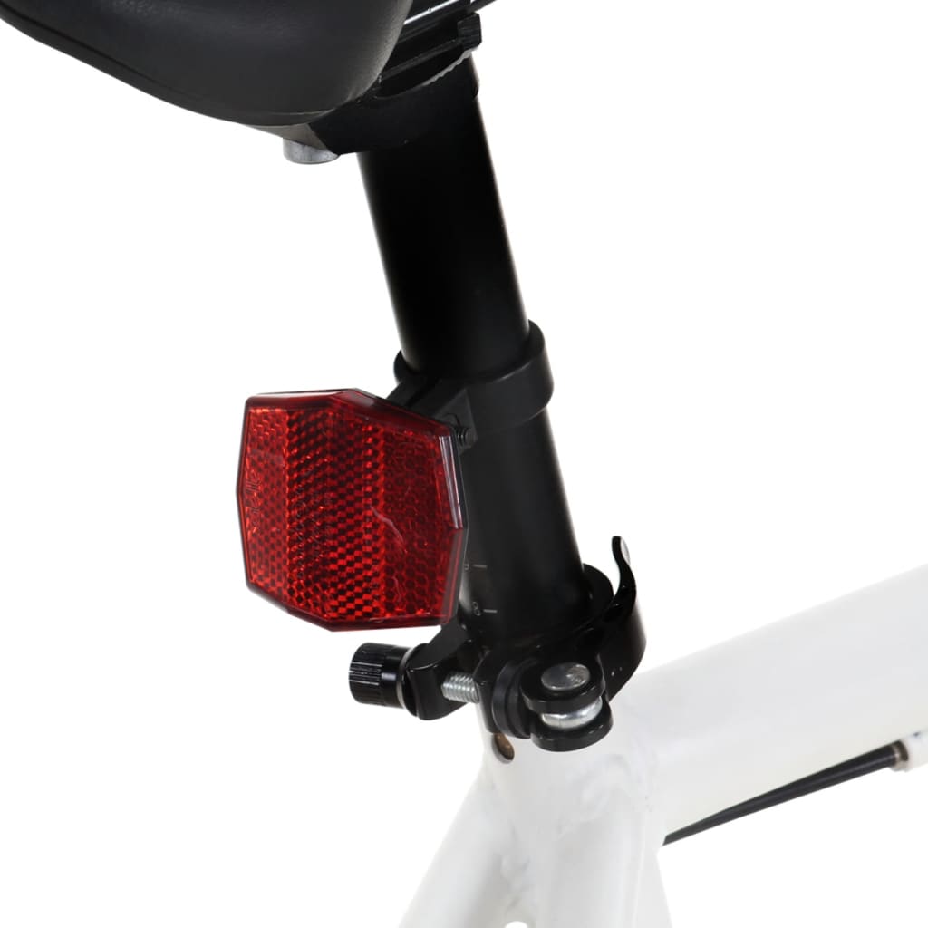 Kolo s pevným převodem bílé a oranžové 700c 51 cm