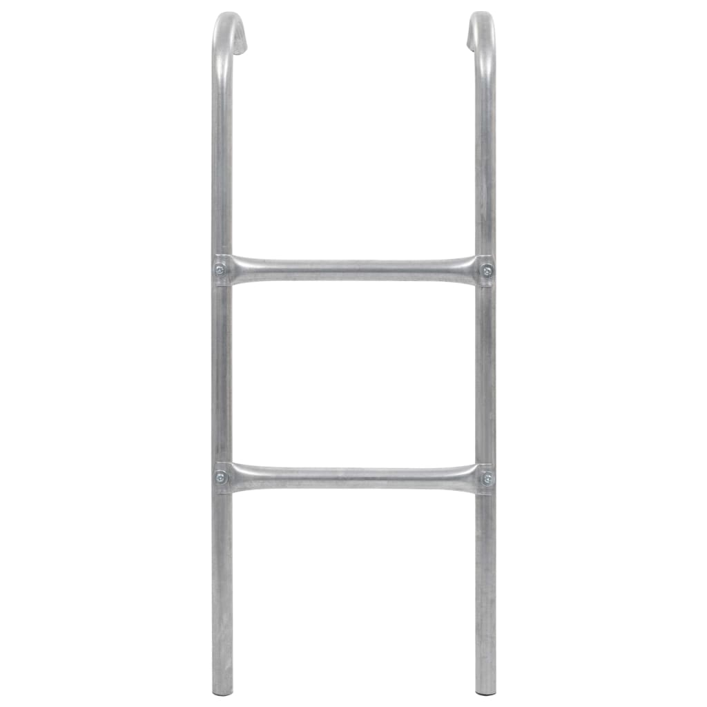 2stupínkový žebřík k trampolíně ocel stříbrný 72 cm