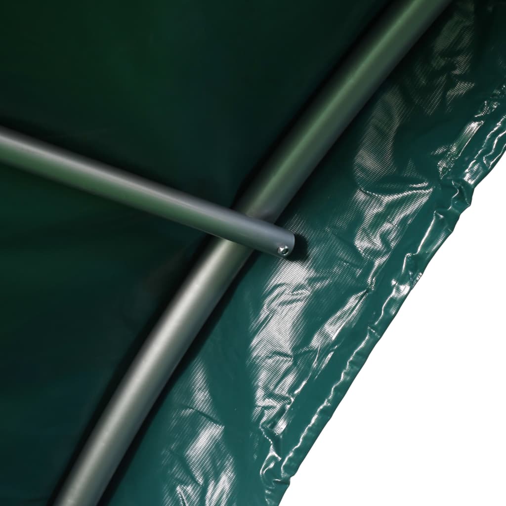 Přístřešek pro zvířata PVC 3,7 x 3,7 m zelený