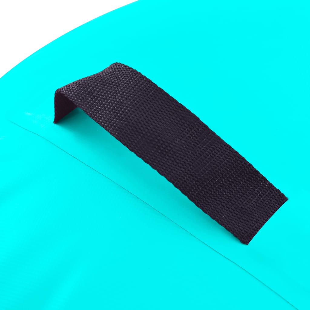 Nafukovací cvičební válec s pumpou 120 x 75 cm PVC zelený