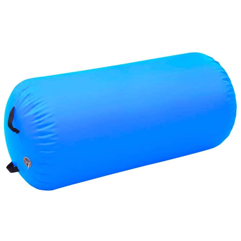 Nafukovací cvičební válec s pumpou 120 x 75 cm PVC modrý