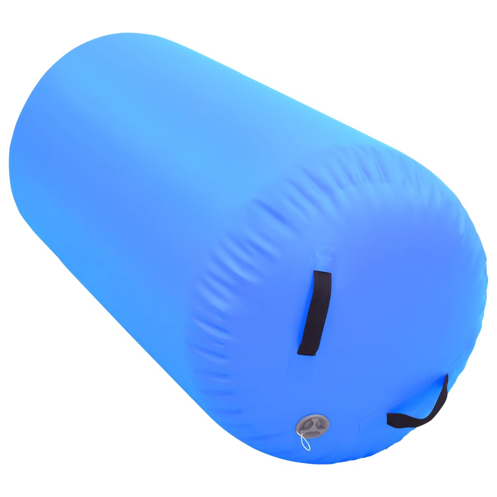 Nafukovací cvičební válec s pumpou 120 x 90 cm PVC modrý