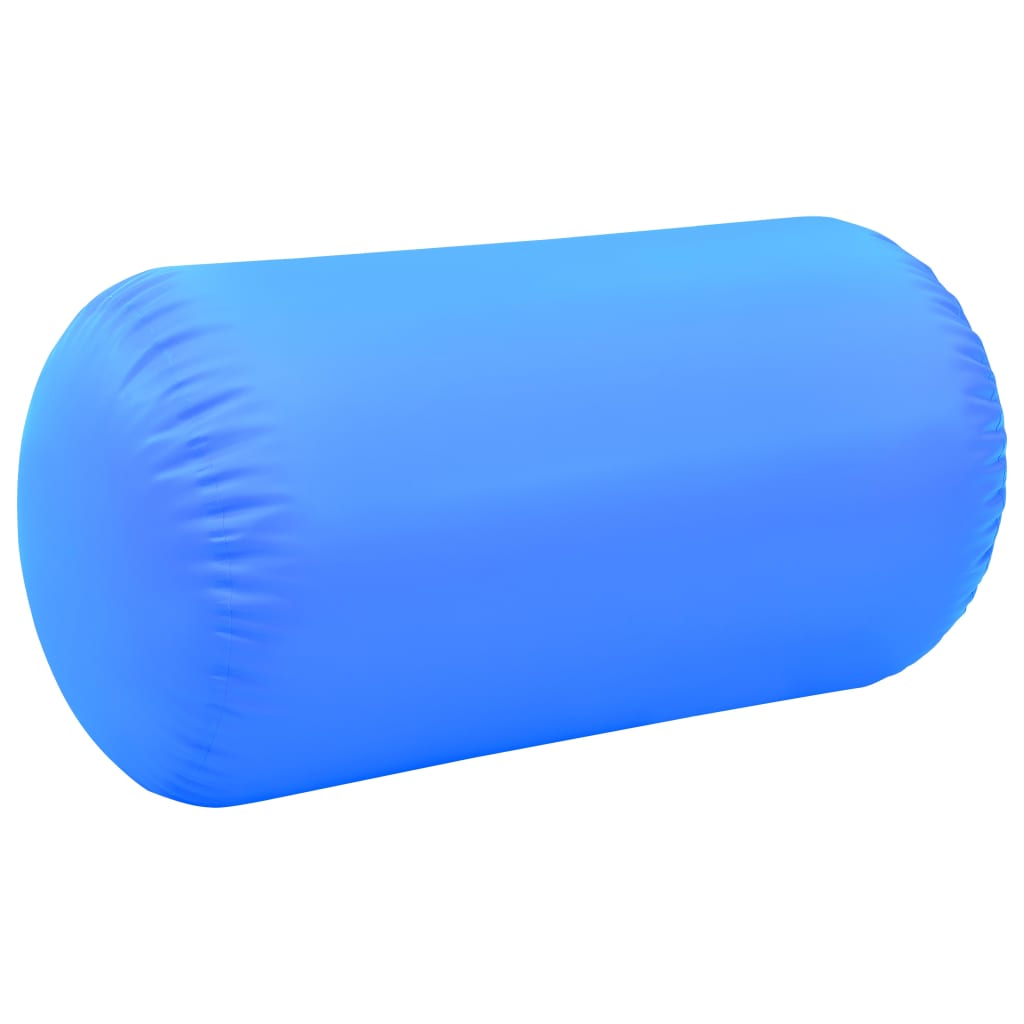Nafukovací cvičební válec s pumpou 120 x 90 cm PVC modrý