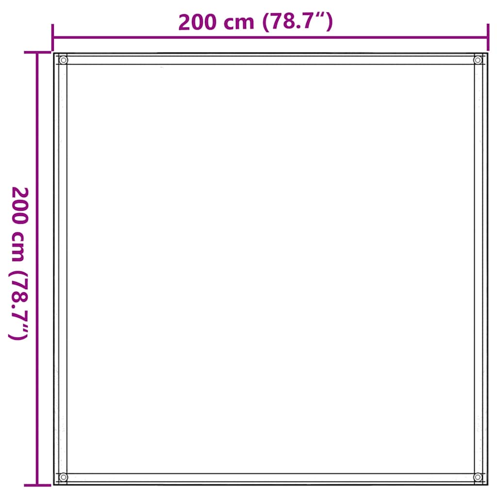 Koberec do stanu 200 x 200 cm béžový