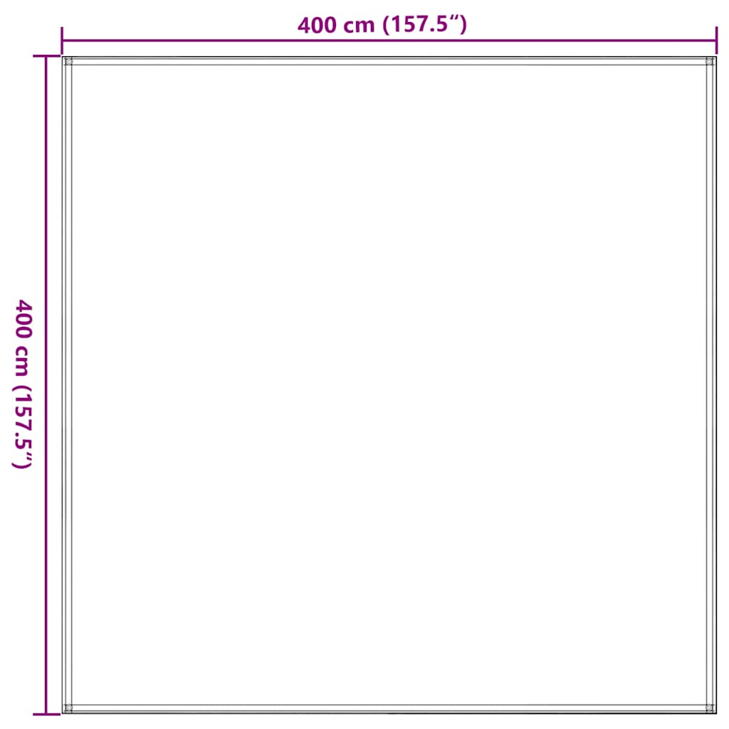 Koberec do stanu 400 x 400 cm černý HDPE