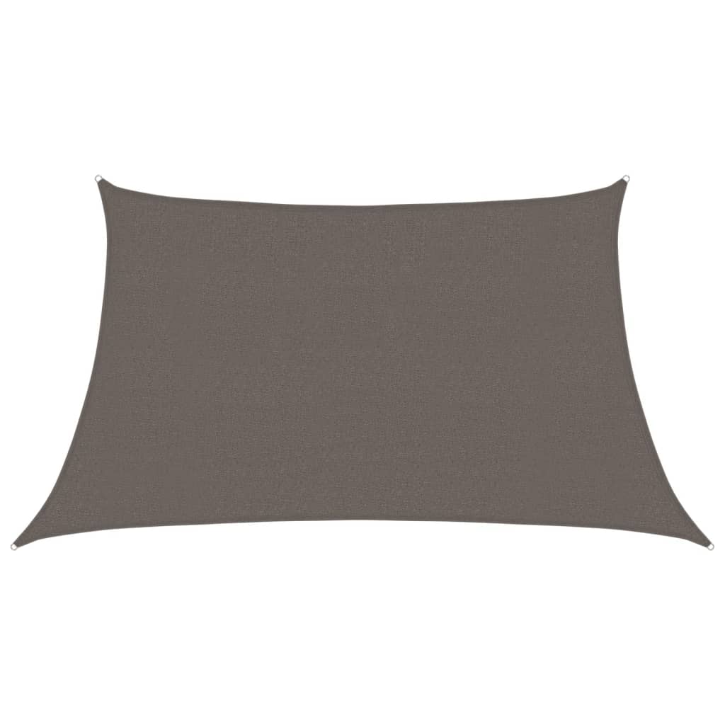 Plachta proti slunci 160 g/m² antracitová 3/4 x 2 m HDPE
