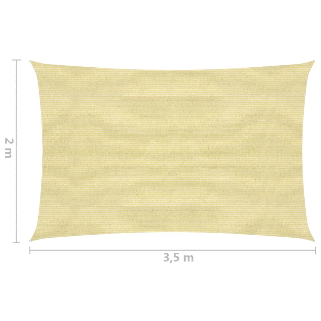 Stínící plachta 160 g/m² béžová 2 x 3,5 m HDPE