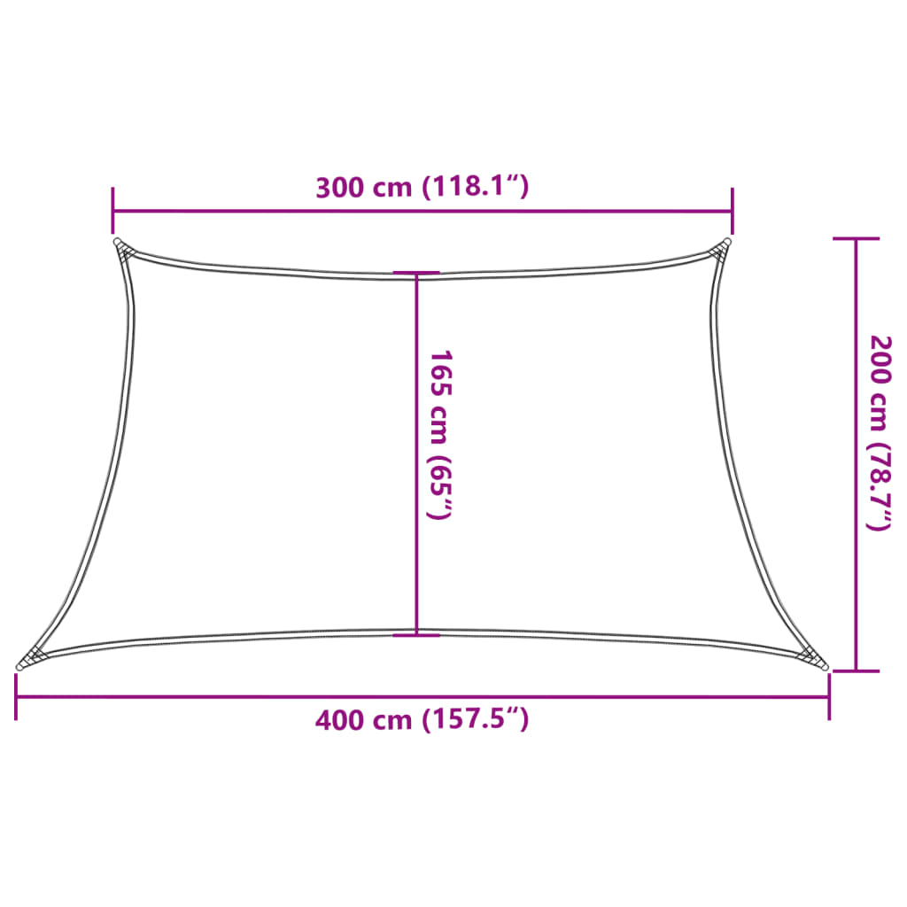 Stínící plachta 160 g/m² krémová 3/4 x 2 m HDPE
