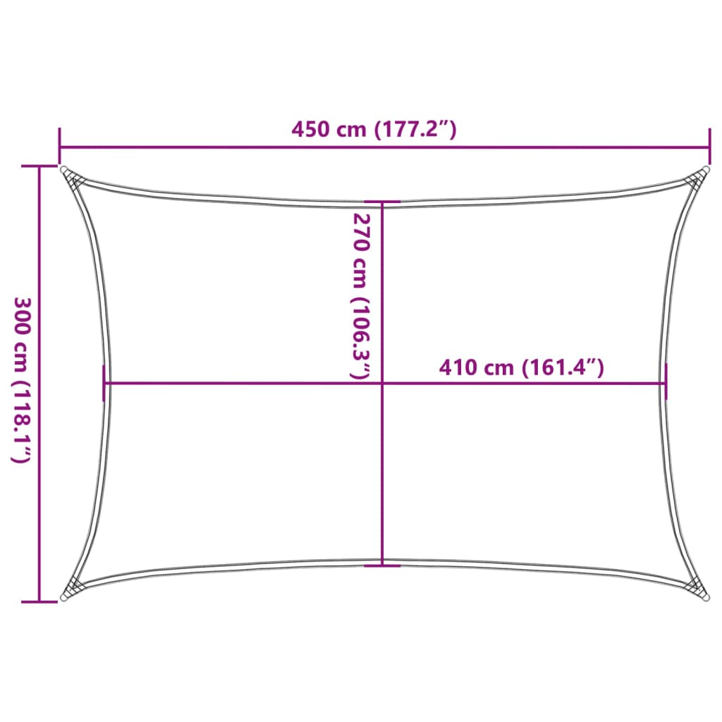Stínící plachta 160 g/m² cihlová 3 x 4,5 m HDPE