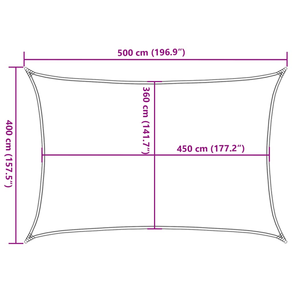 Stínící plachta 160 g/m² cihlová 4 x 5 m HDPE