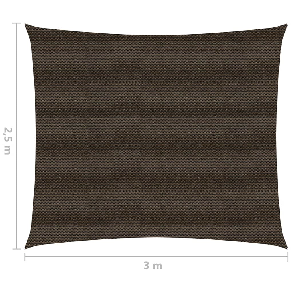 Stínící plachta 160 g/m² hnědá 2,5 x 3 m HDPE